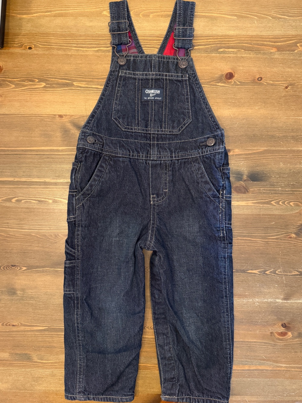OshKosh Dark Indigo Wash Denim Overalls (18M)